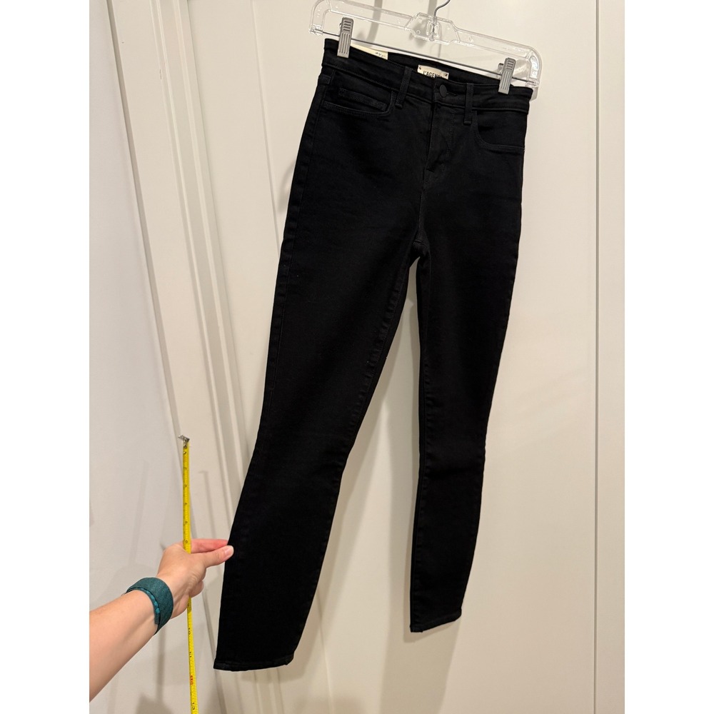 NWT L'AGENCE Margot Skinny Jeans – Black – Size 24 - Picture 4 of 5